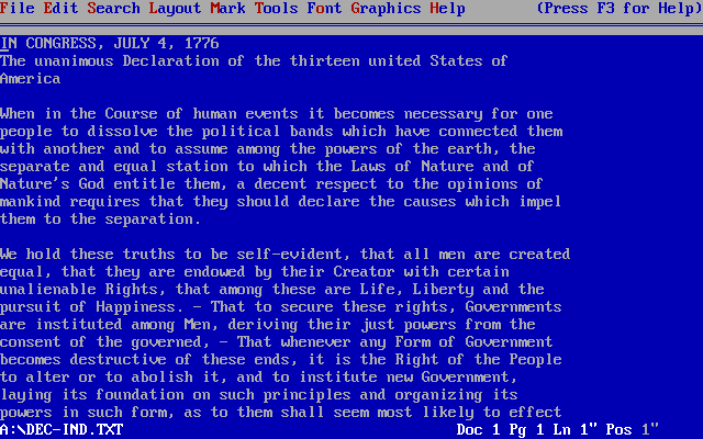 Wordperfect 5.1 for dos